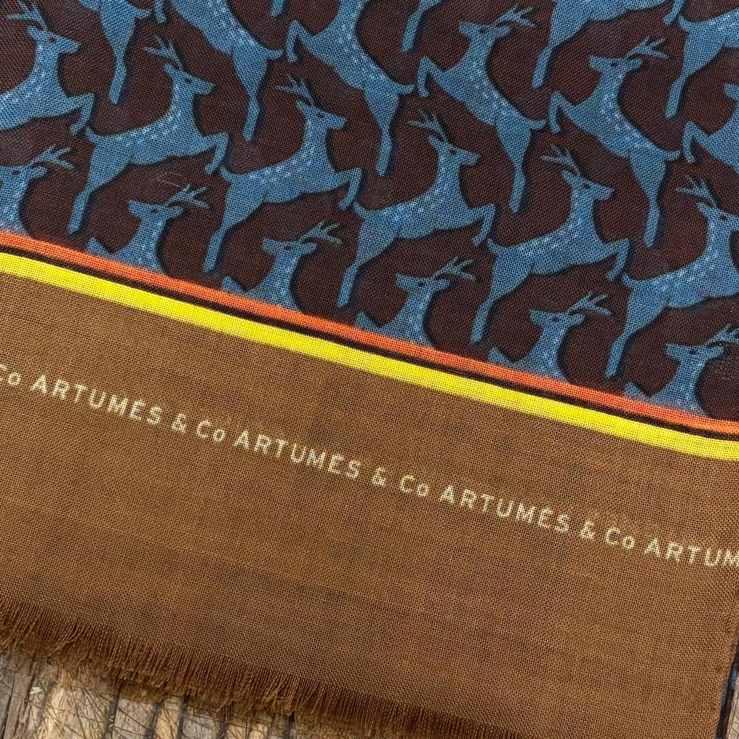 Echarpe Tourdesoi Classic Bestiaire Mirage Daims Myosotis - cacao