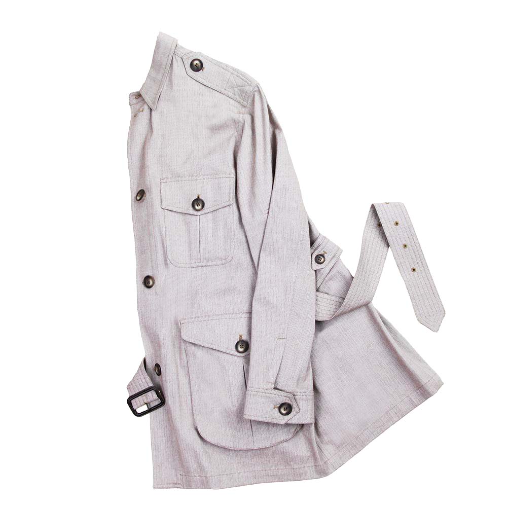 Saharienne Howdah coton chevrons creme - marron