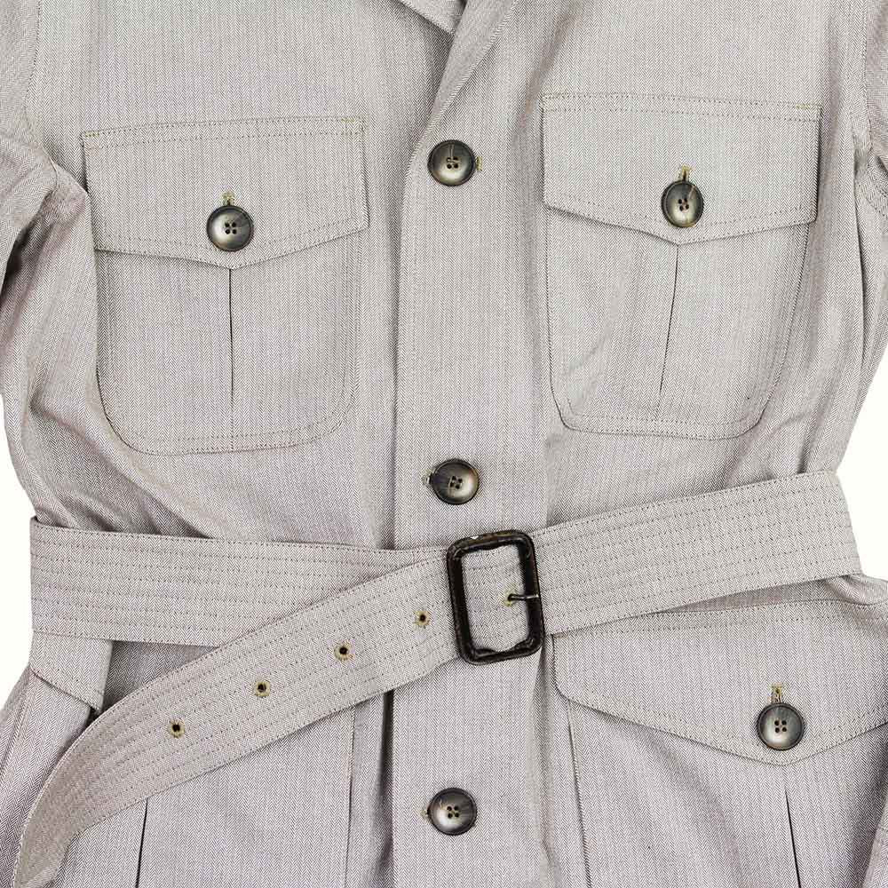 Saharienne Howdah coton chevrons creme - marron