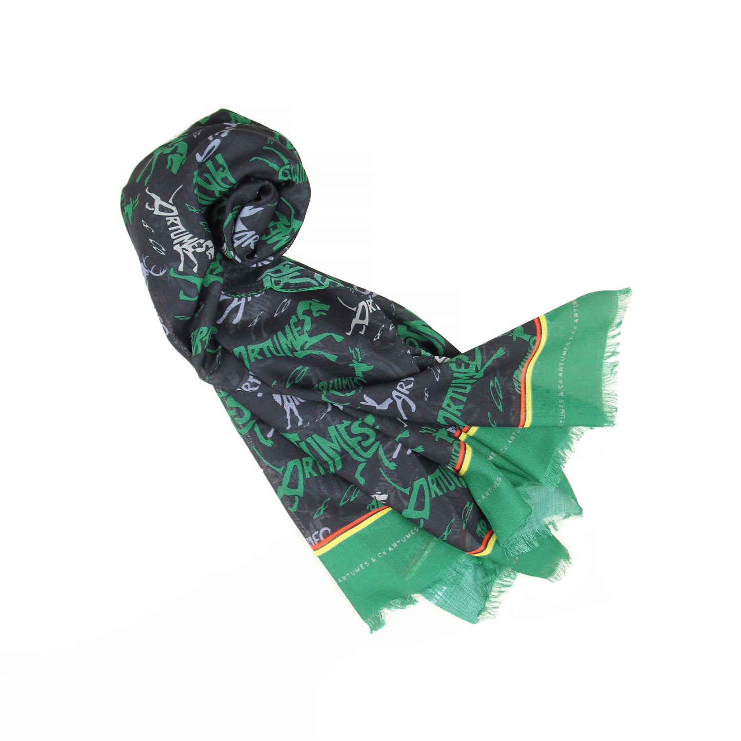 Echarpe Tourdesoi Classic Calligranimaux nuit - sapin