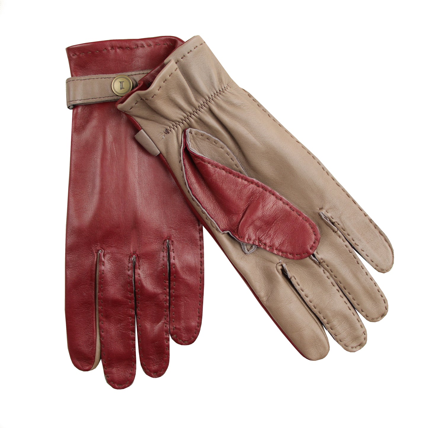 Gants Pontet Nappa - Taupe Carmin