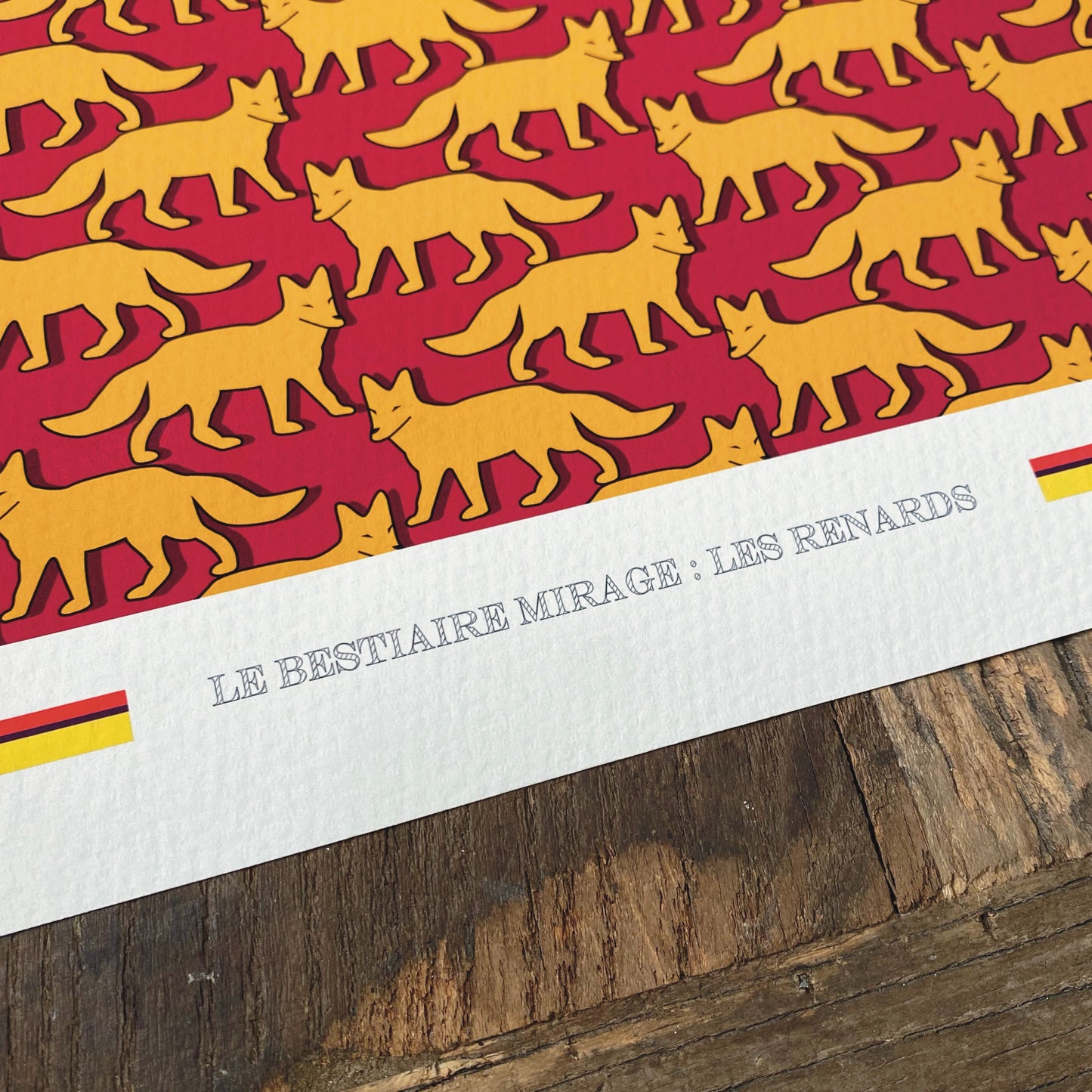 Illustration " Bestiaire mirage : les renards " - Vermillon curry