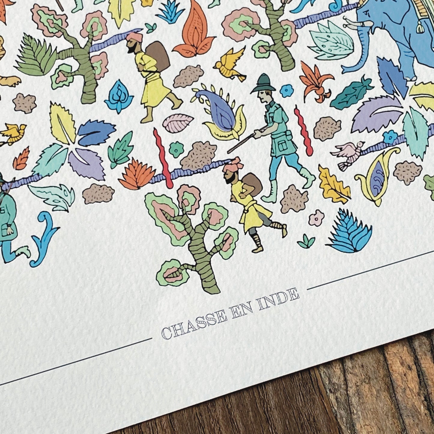 Illustration " Chasse en Inde "