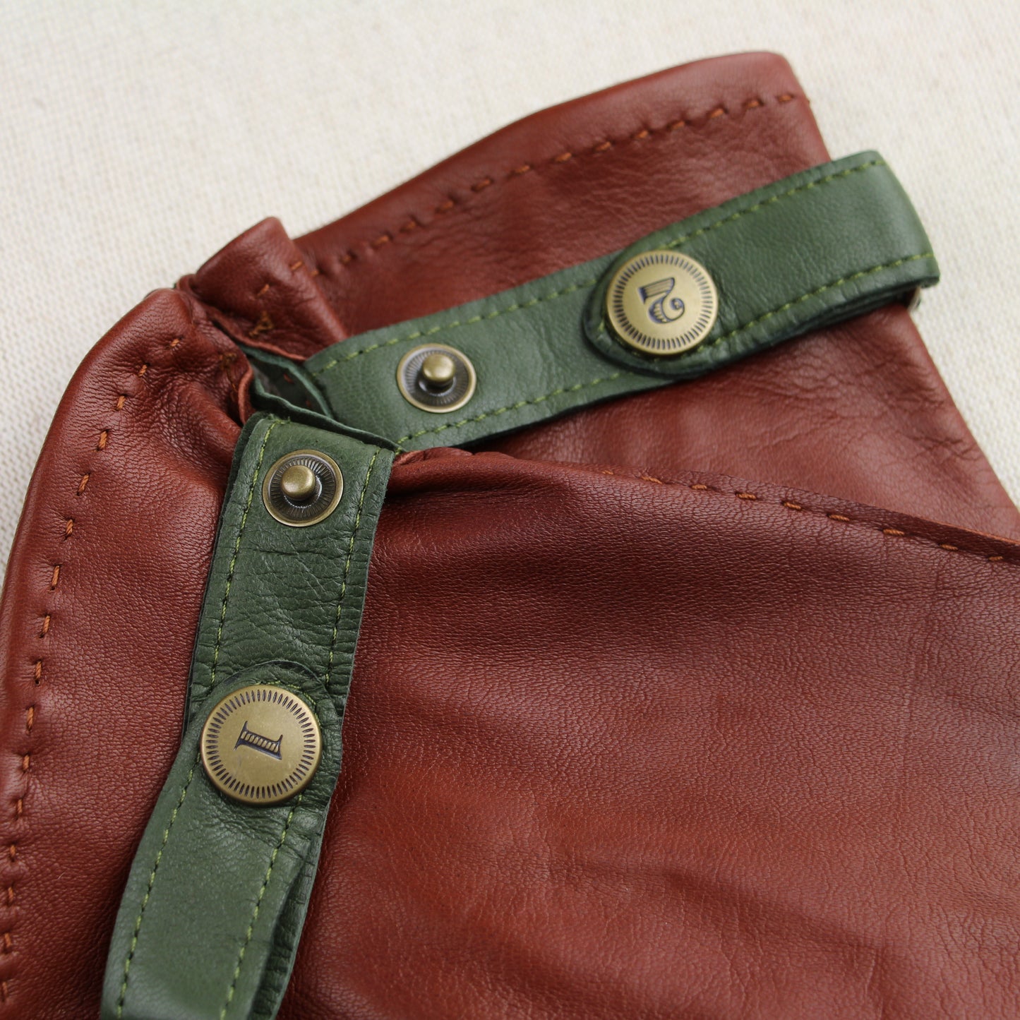 Gants Pontet Nappa - Olive Noisette