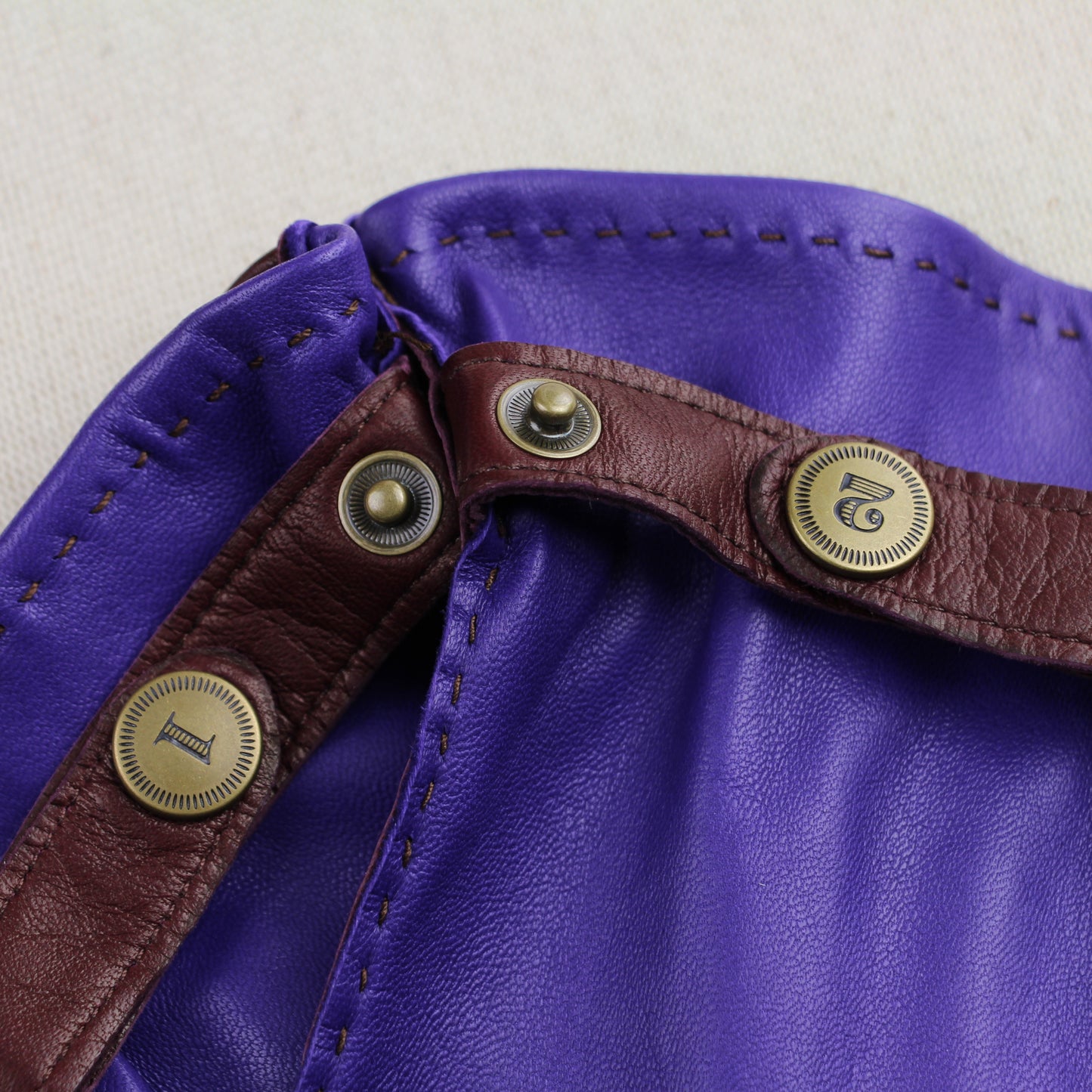 Gants Pontet Nappa- Chataîgne Violet