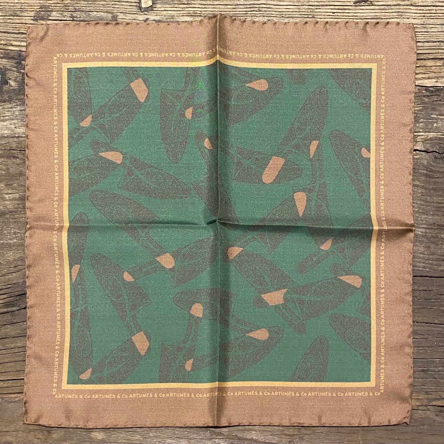 Pochette Soidatour madder imprimé platines - Mousse