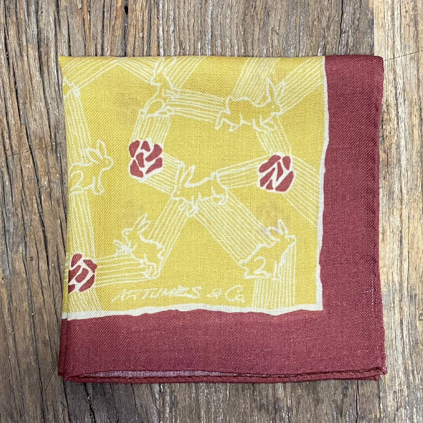 Pochette soidatour laine imprimé Lapins des champs - Paille