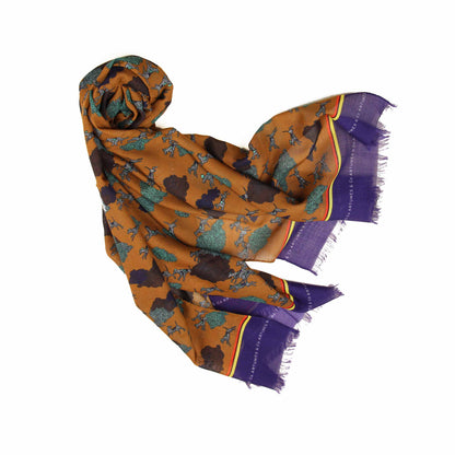 Echarpe Tourdesoi Classic Meute ocre - indigo