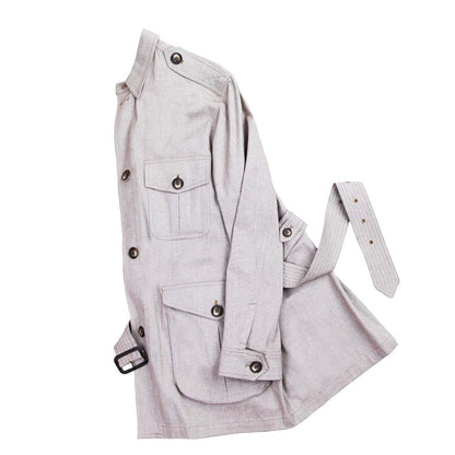 Saharienne Howdah coton chevrons creme - marron