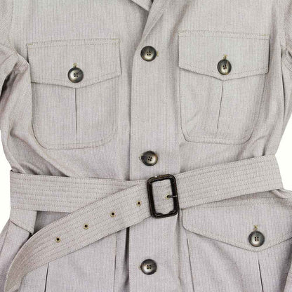 Saharienne Howdah coton chevrons creme - marron