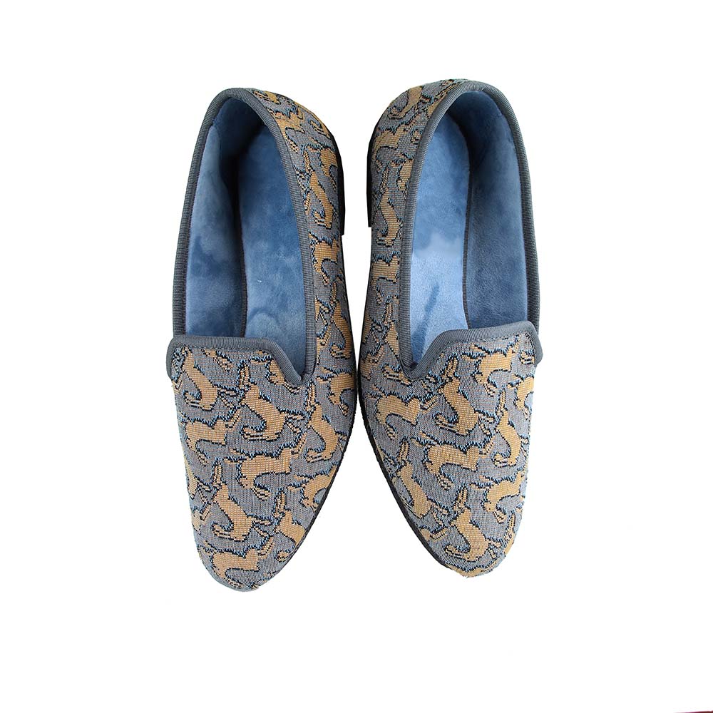 Casual slippers Bestiaire Mirage Lièvres blond - bleu