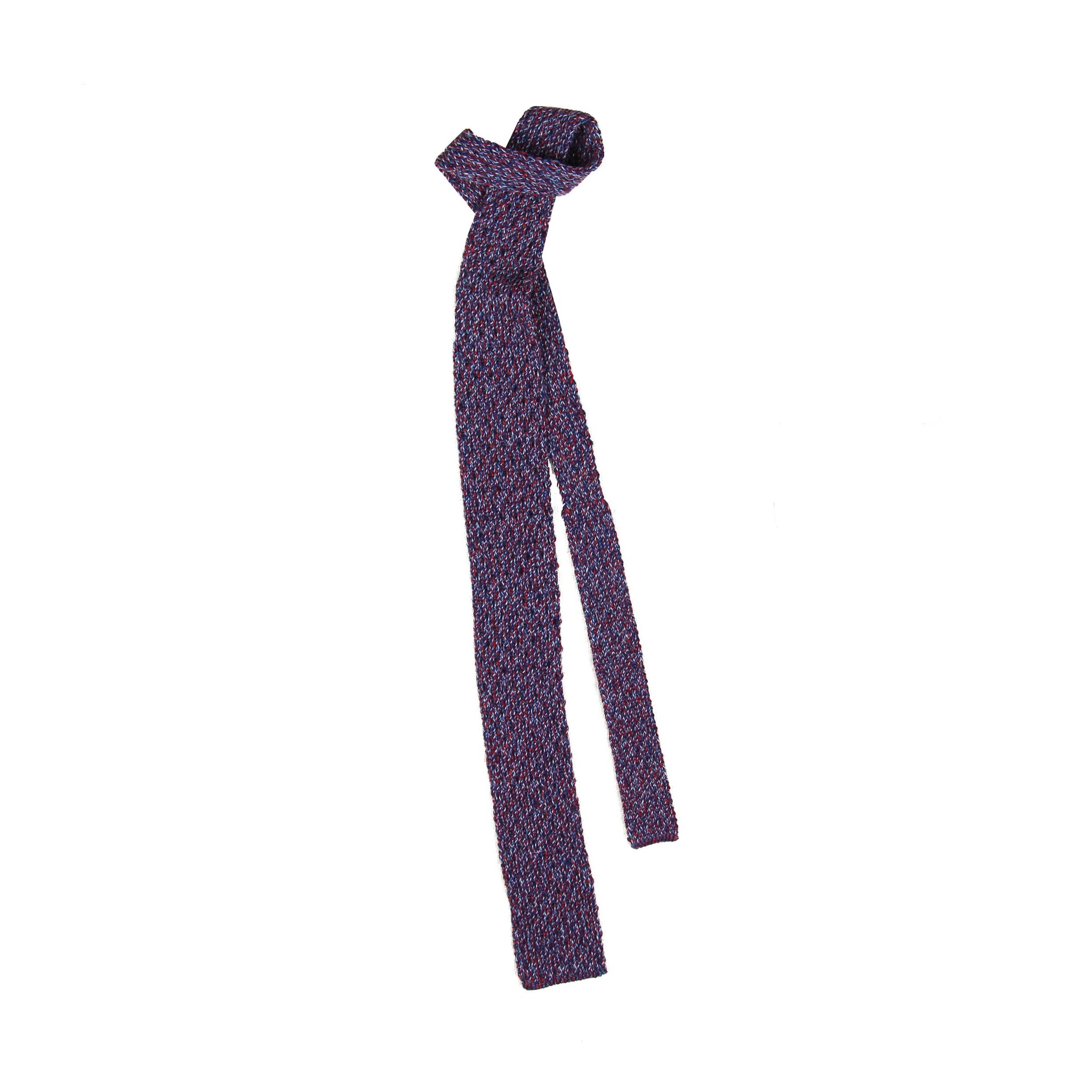 Cravate Cabarfeidh tricot de laine rouge bleu gris