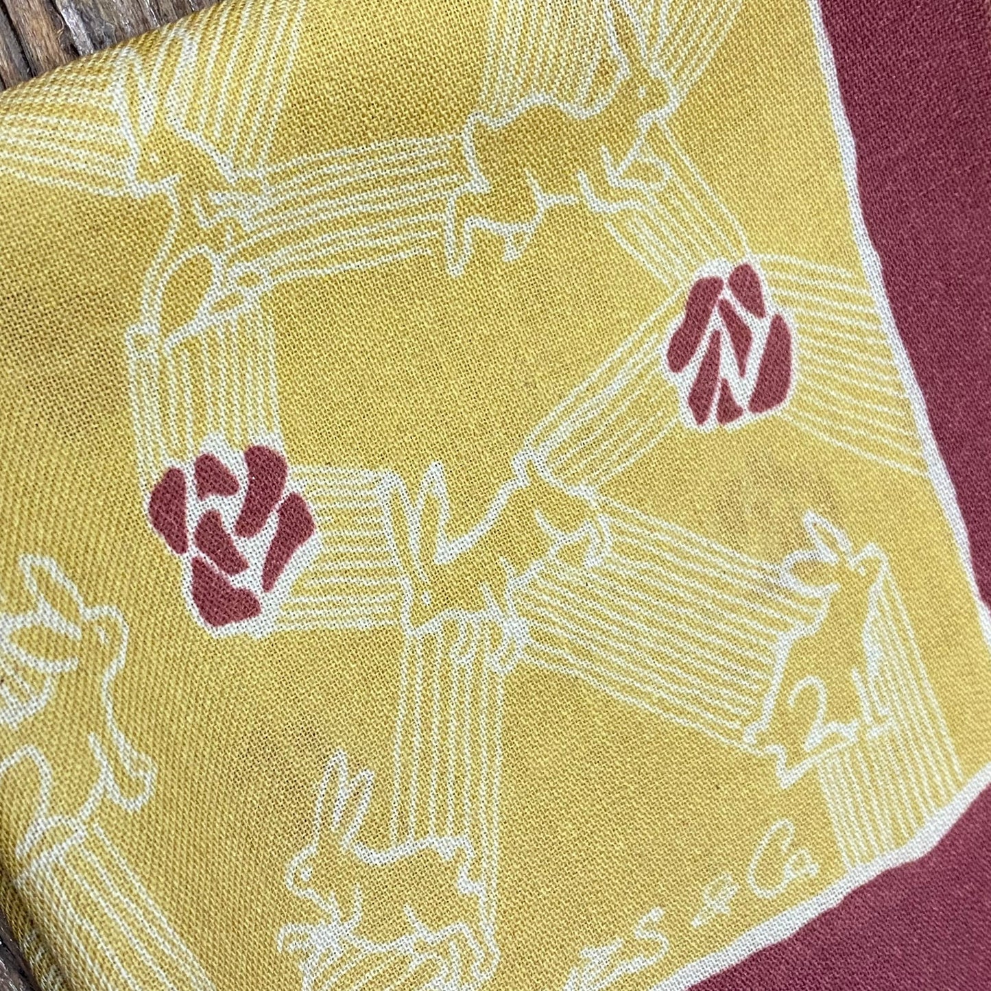 Pochette soidatour laine imprimé Lapins des champs - Paille