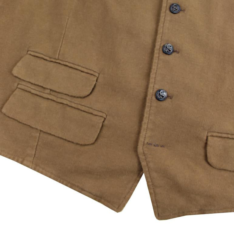 Gilet Equipage moleskin - noisette