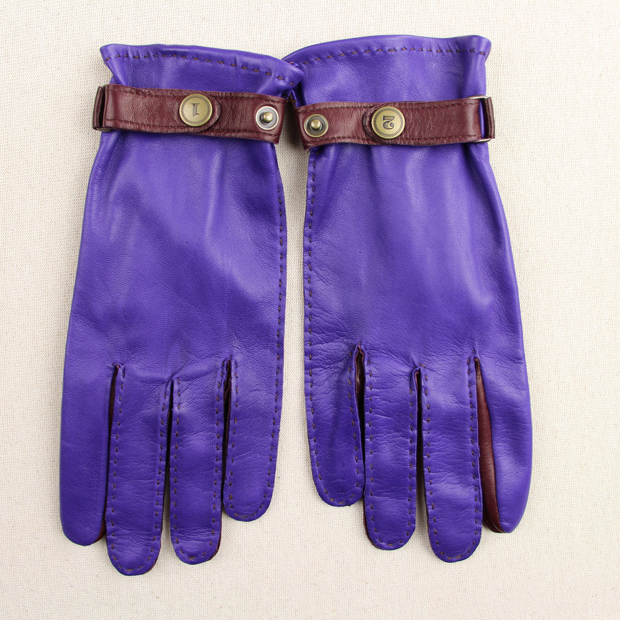 Gants Pontet Nappa- Chataîgne Violet