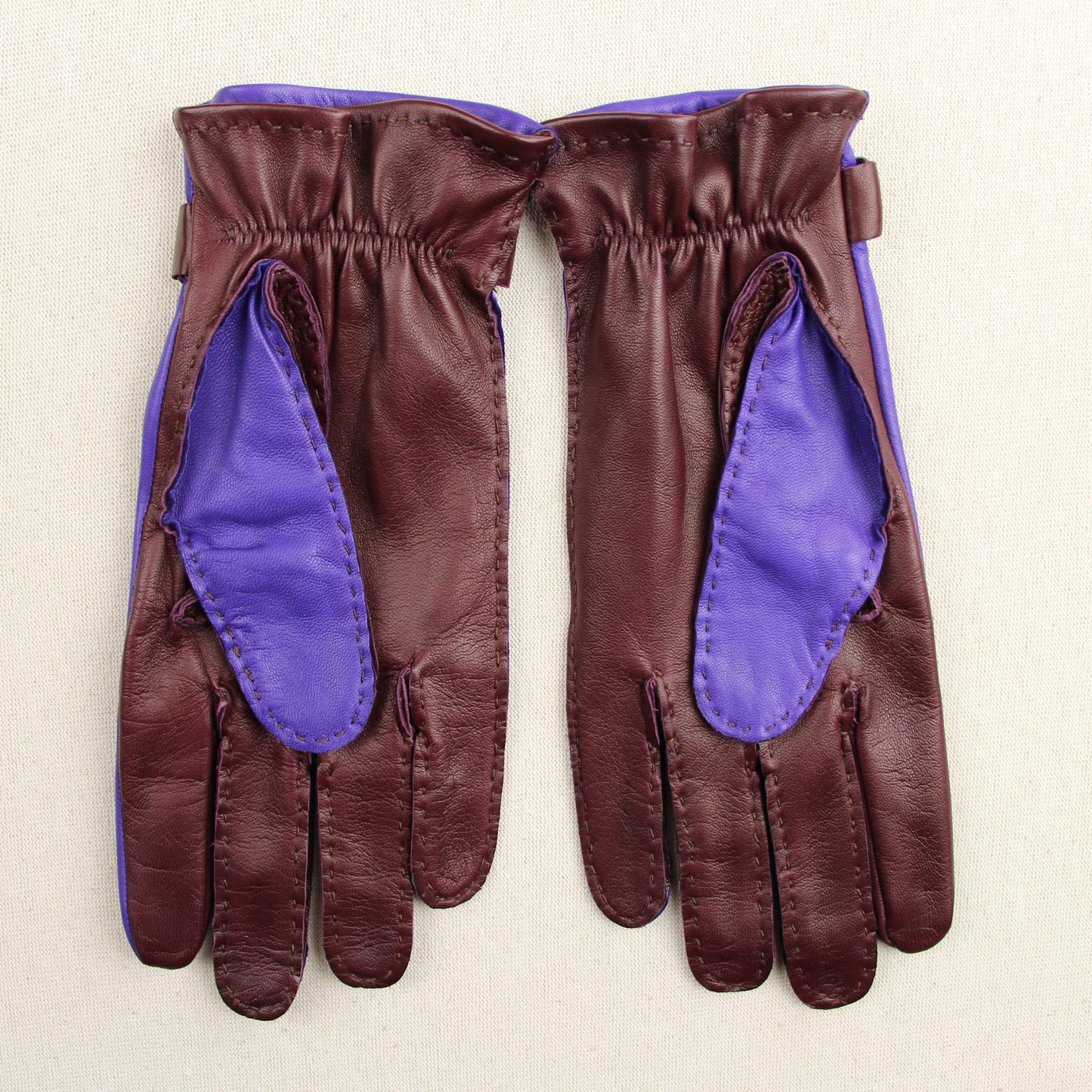 Gants Pontet Nappa- Chataîgne Violet