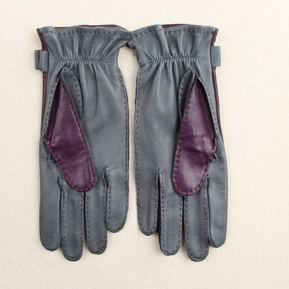 Gants Pontet Nappa  - Laurier Aubergine