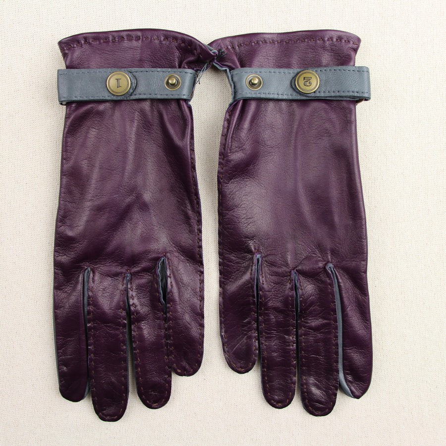 Gants Pontet Nappa  - Laurier Aubergine
