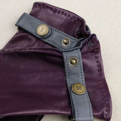 Gants Pontet Nappa  - Laurier Aubergine