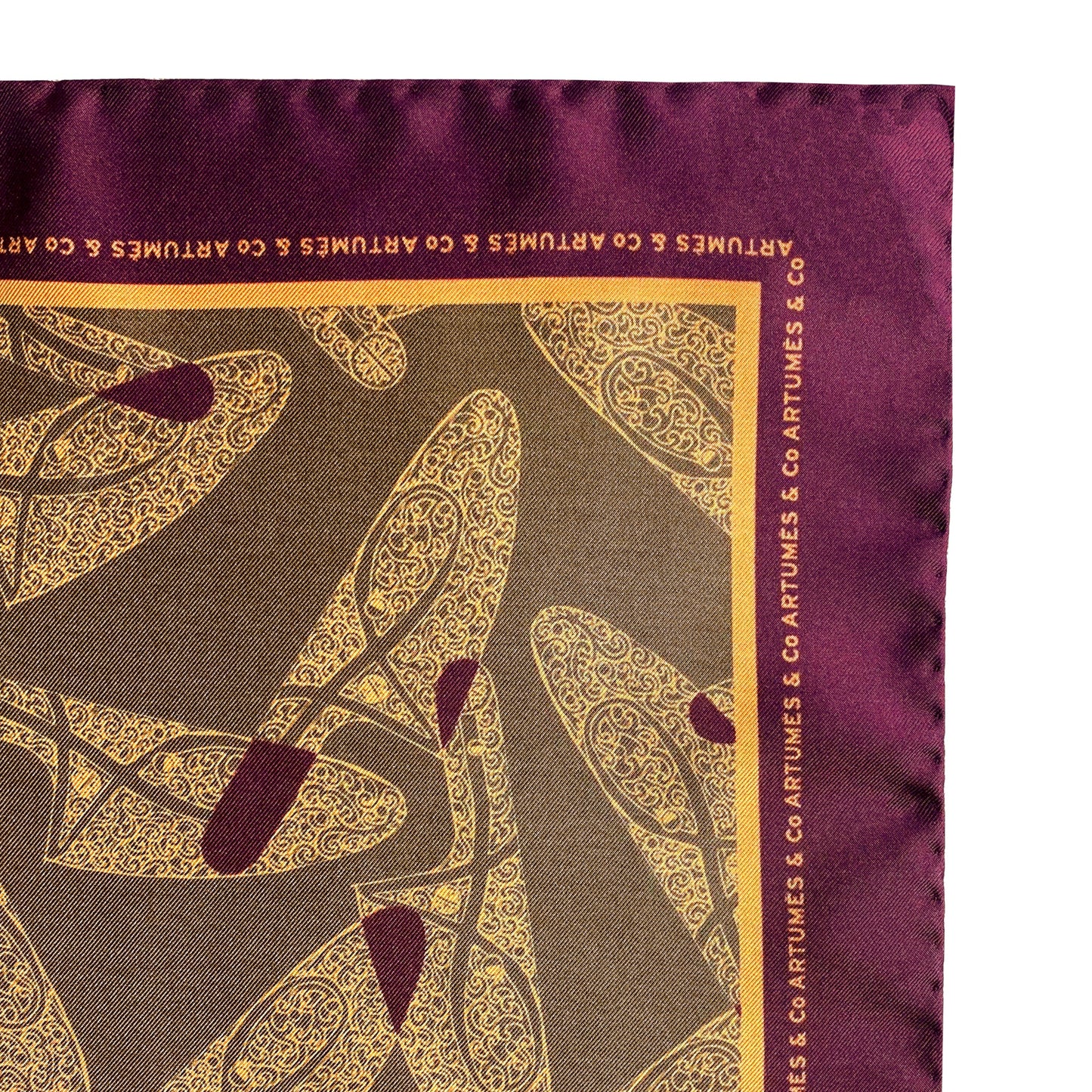 Pochette Soidatour madder imprimé platines -  Kaki