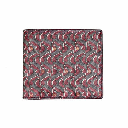 Portefeuille London cuir et toile enduite Bestiaire Mirage Daims galet - tomette