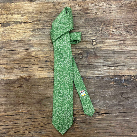 Cravate Parure madder imprimé cailles des blés - herbe