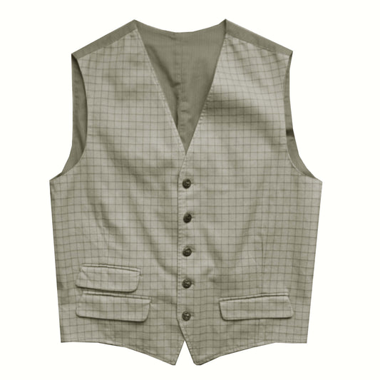 Gilet Equipage Tattersall - olive