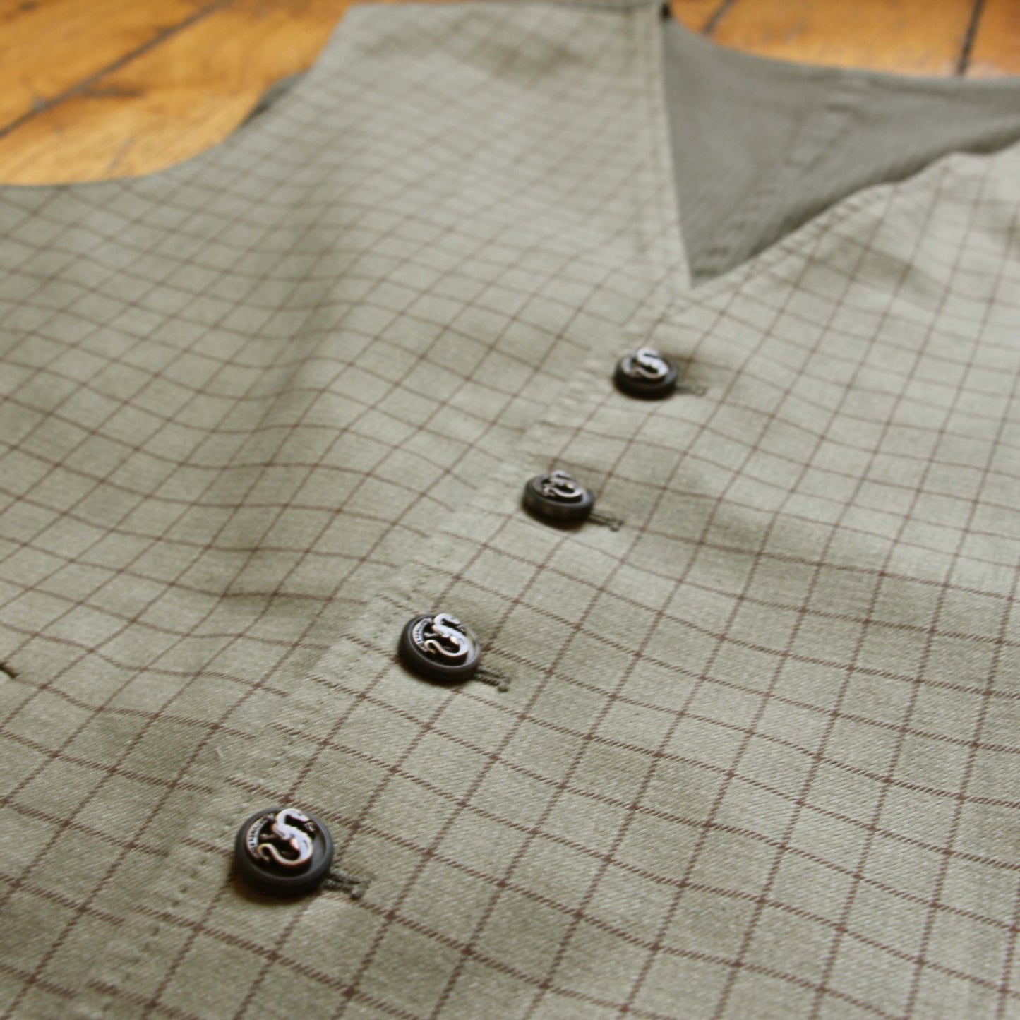 Gilet Equipage Tattersall - olive